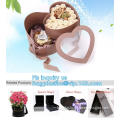 Custom waterproof flower packing box, luxury round hat flower boxes waterproof, round paper flower packaging box with custom log